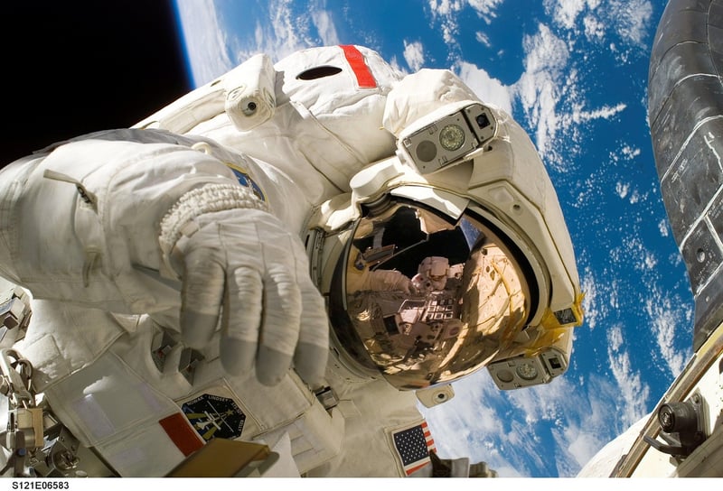 Astronaut preparing for a journey